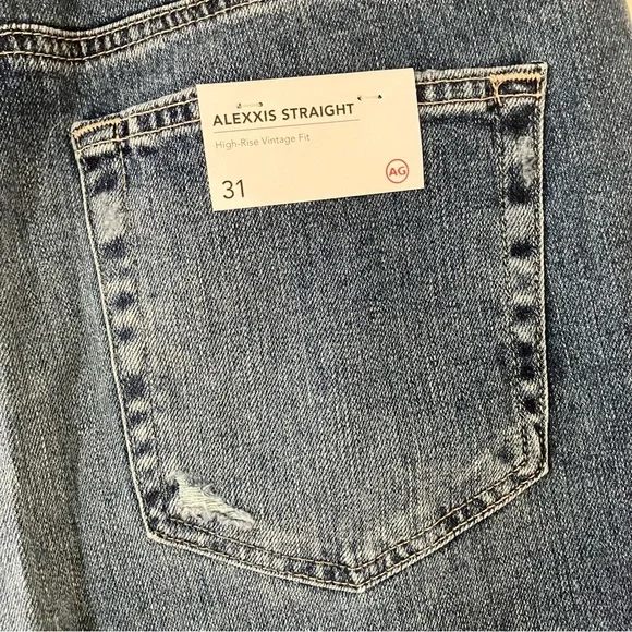 NWT AG Adriano Goldschmied Womens Alexxis Vintage High Rise Straight Jean (31) - Picture 10 of 16